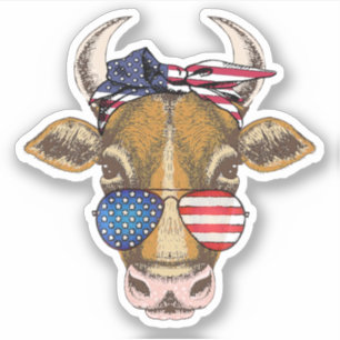 Amerikaanse Koe Sticker