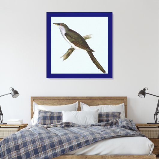 Amerikaanse koekoek vogel canvas Print (Insitu (Slaapkamer))