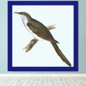 Amerikaanse Koekoek Vogel Canvas Print (Insitu (Houten vloer))