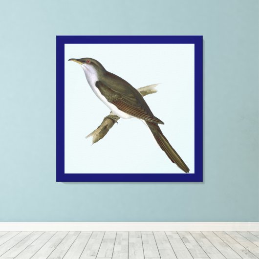 Amerikaanse koekoek vogel canvas Print (Insitu (Houten vloer))