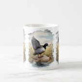 Amerikaanse koet in wetlands koffiemok (Center)