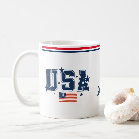 Amerikaanse koffiemok (Met donut)