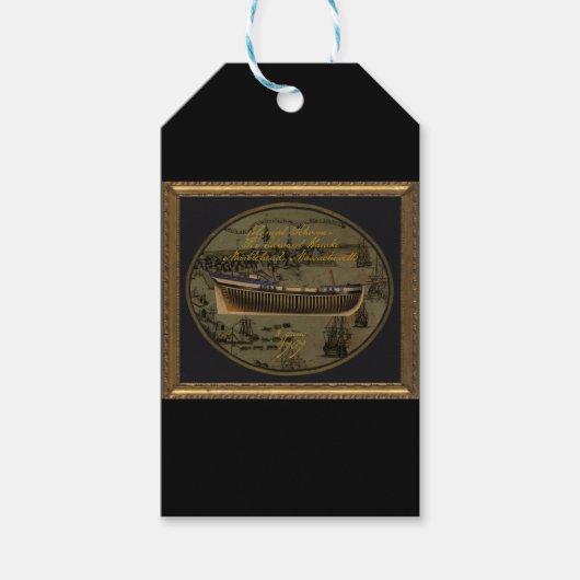Amerikaanse koloniale schoener Sir Edward Hawke Cadeaulabel (Voorkant)