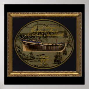 Amerikaanse koloniale schoener Sir Edward Hawke Poster