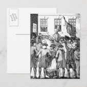 Amerikaanse kolonisten hebben zichzelf uitgeroepen briefkaart (Voorkant / Achterkant)