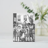 Amerikaanse kolonisten hebben zichzelf uitgeroepen briefkaart (Staand voorkant)