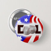 Amerikaanse kool honkbalShine Ronde Button 5,7 Cm (Voorkant /achterkant)