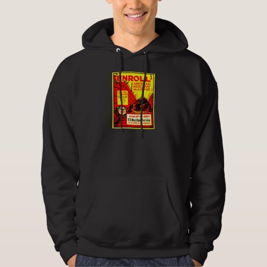 Amerikaanse koopvaardij - rol vandaag hoodie (Voorkant)