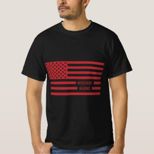 Amerikaanse koopvaardijvlag t-shirt