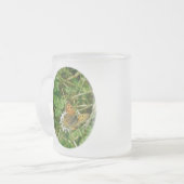 Amerikaanse kopervlinder matglas koffiemok (Voorkant links)