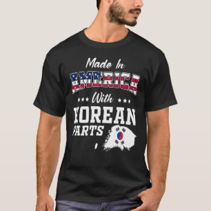 Amerikaanse Koreaanse Delen Zuid-Korea Kaart Veren T-shirt