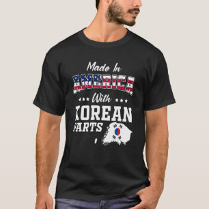 Amerikaanse Koreaanse Delen Zuid-Korea Kaart Veren T-shirt