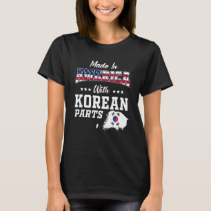 Amerikaanse Koreaanse Onderdelen Zuid-Korea Kaart T-shirt