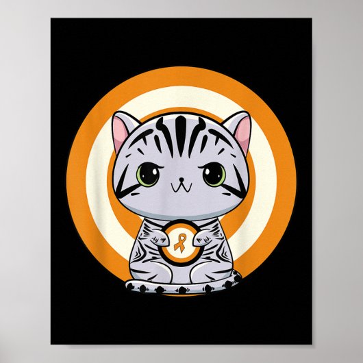 Amerikaanse Korthaar Kat Anime Kitten Leukemie Bew Poster (Voorkant)