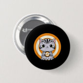Amerikaanse Korthaar Kat Anime Kitten Leukemie Bew Ronde Button 5,7 Cm (Voorkant /achterkant)