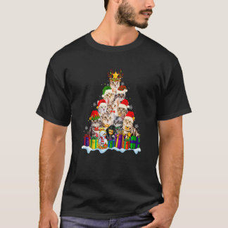 Amerikaanse Korthaar Kat Kerstmis Sinterklaas Hoed T-shirt