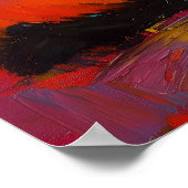 Amerikaanse Korthaar Kat met Abstracte Kleuren Poster (Hoek)