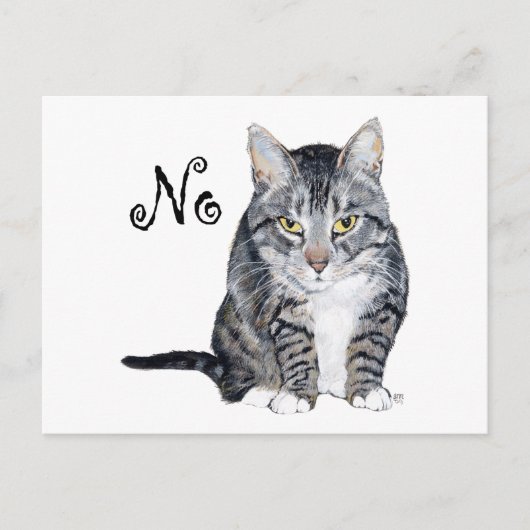 Amerikaanse Korthaar Kat - Nee Briefkaart (Voorkant)