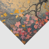 Amerikaanse kraai herfst gebladerte schilderij Dec Tissuepapier (Detail)