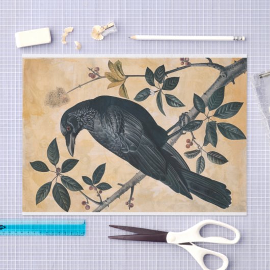  Amerikaanse kraai illustratie Decoupage Tissuepapier (Craft)