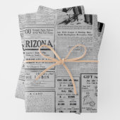  Amerikaanse krant Antiek reclame Inpakpapier Vel (In situ)