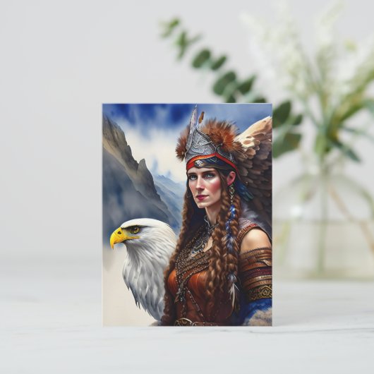 Amerikaanse krijger prinses briefkaart (Staand voorkant)