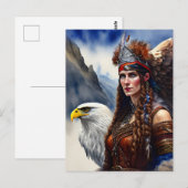 Amerikaanse krijger prinses briefkaart (Voorkant / Achterkant)