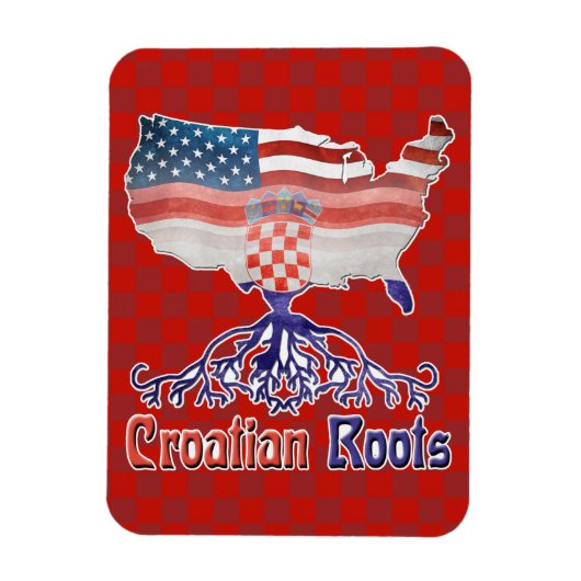 Amerikaanse Kroatische foto Magnet Magneet (Verticaal)
