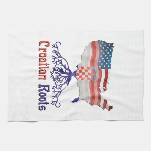 Amerikaanse Kroatische keukenhanddoek (Horizontaal)