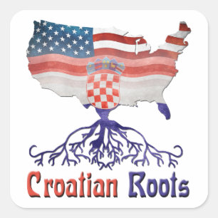 Amerikaanse Kroatische wijnbouwers Vierkante Sticker