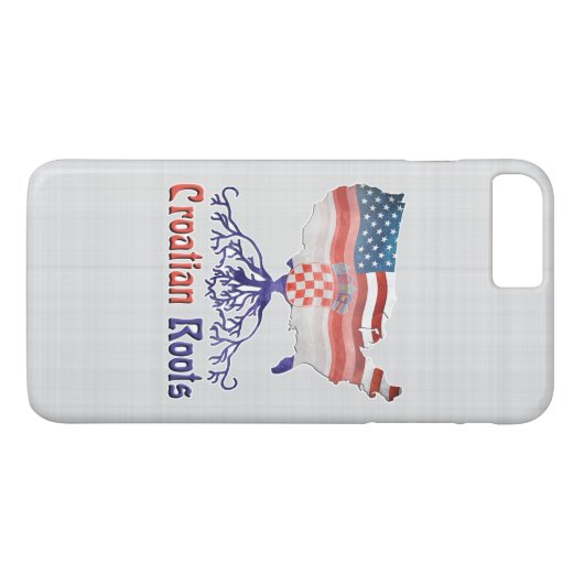 Amerikaanse Kroatische wortelen Case-Mate iPhone Case (Achterkant (Horizontaal))