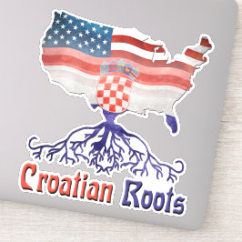 Amerikaanse Kroatische wortelen Sticker