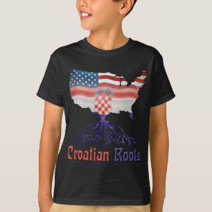 Amerikaanse Kroatische wortelen T-shirt
