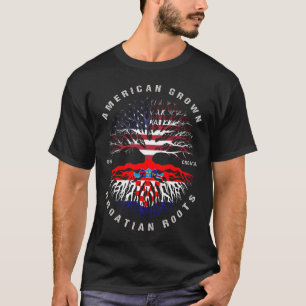 Amerikaanse Kroatische wortels Kroatië vlag T-shirt