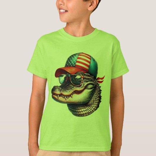 AMERIKAANSE KROKODIL T-SHIRT (Voorkant)