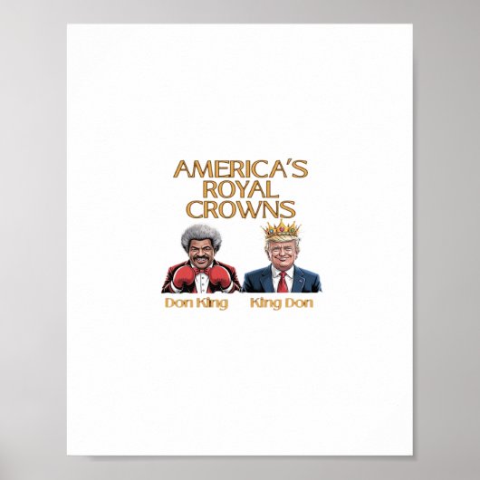 Amerikaanse Kroon en Doneer Grafiek Poster (Voorkant)