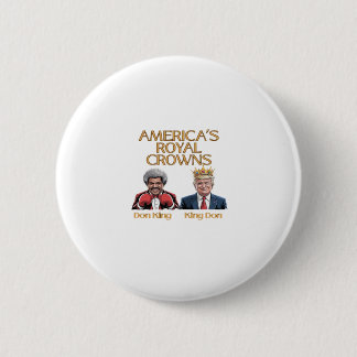Amerikaanse Kroon en Doneer Grafiek Ronde Button 5,7 Cm