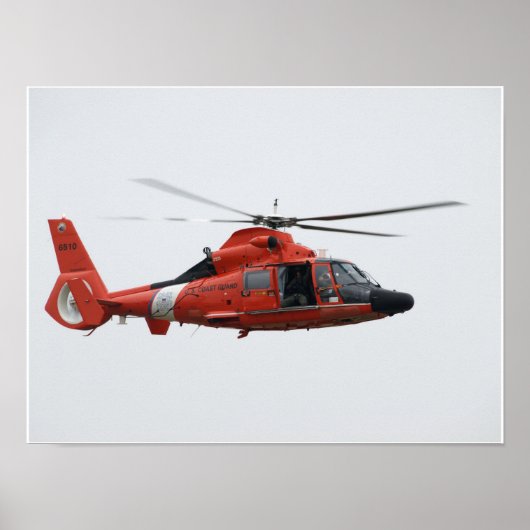 Amerikaanse kustwacht HH-65C Dauphin. Poster (Voorkant)