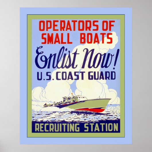 Amerikaanse kustwacht ~ Tweede Wereldoorlog Poster (Voorkant)