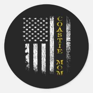 Amerikaanse kustwacht USCG Coastie Mom vlag Ronde Sticker