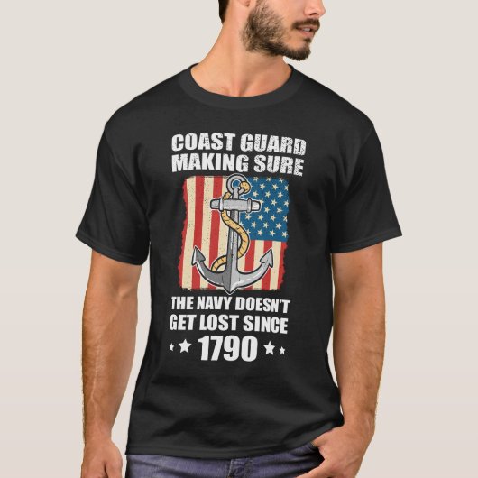 Amerikaanse kustwacht zorgt ervoor dat de marine n t-shirt (Voorkant)