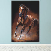 Amerikaanse kwartpaard - Olieverf Canvas Afdruk (Insitu (Houten vloer))