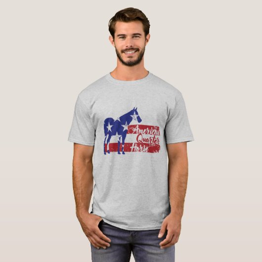 Amerikaanse kwartpaard t-shirt (Voorkant volledig)