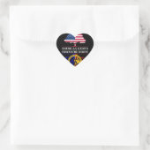 Amerikaanse kweek met Comanche Roots Hart Sticker (Tas)