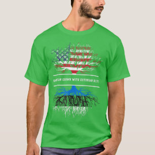 Amerikaanse kweek met Estse wortels Estland T-shir T-shirt