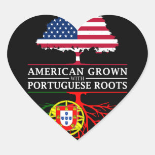 Amerikaanse kweek met Portugese    wortelenPortuga Hart Sticker