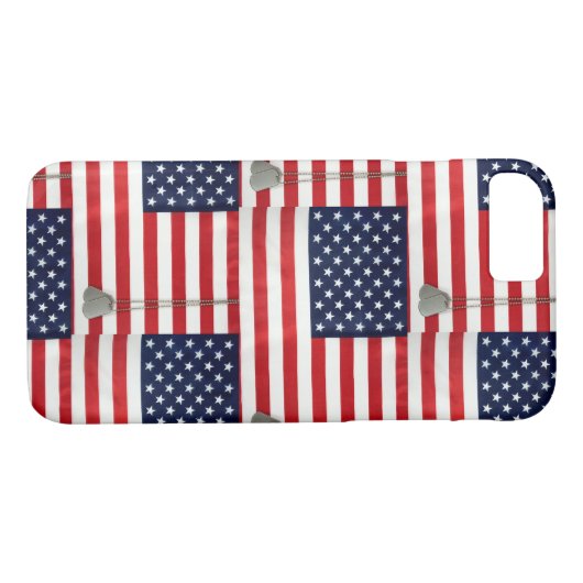 Amerikaanse label- en hondtegels Case-Mate iPhone case (Achterkant (Horizontaal))