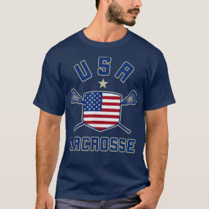 Amerikaanse Lacrosse USA Lax Flag Shield t-shirt