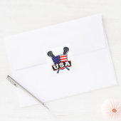 Amerikaanse Lacrosse Vierkante Sticker (Envelop)