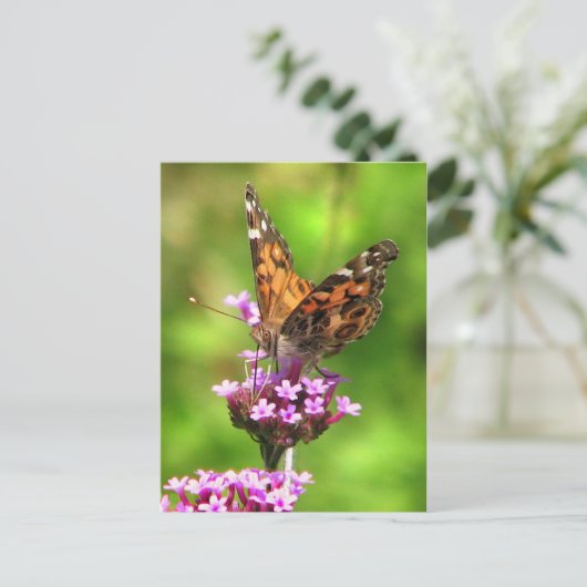 Amerikaanse Lady Butterfly Briefkaart (Staand voorkant)